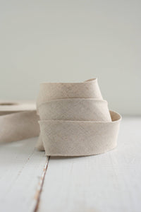 2.5" Bias Quilt Binding // Natural Linen Cotton // Bessie Pearl