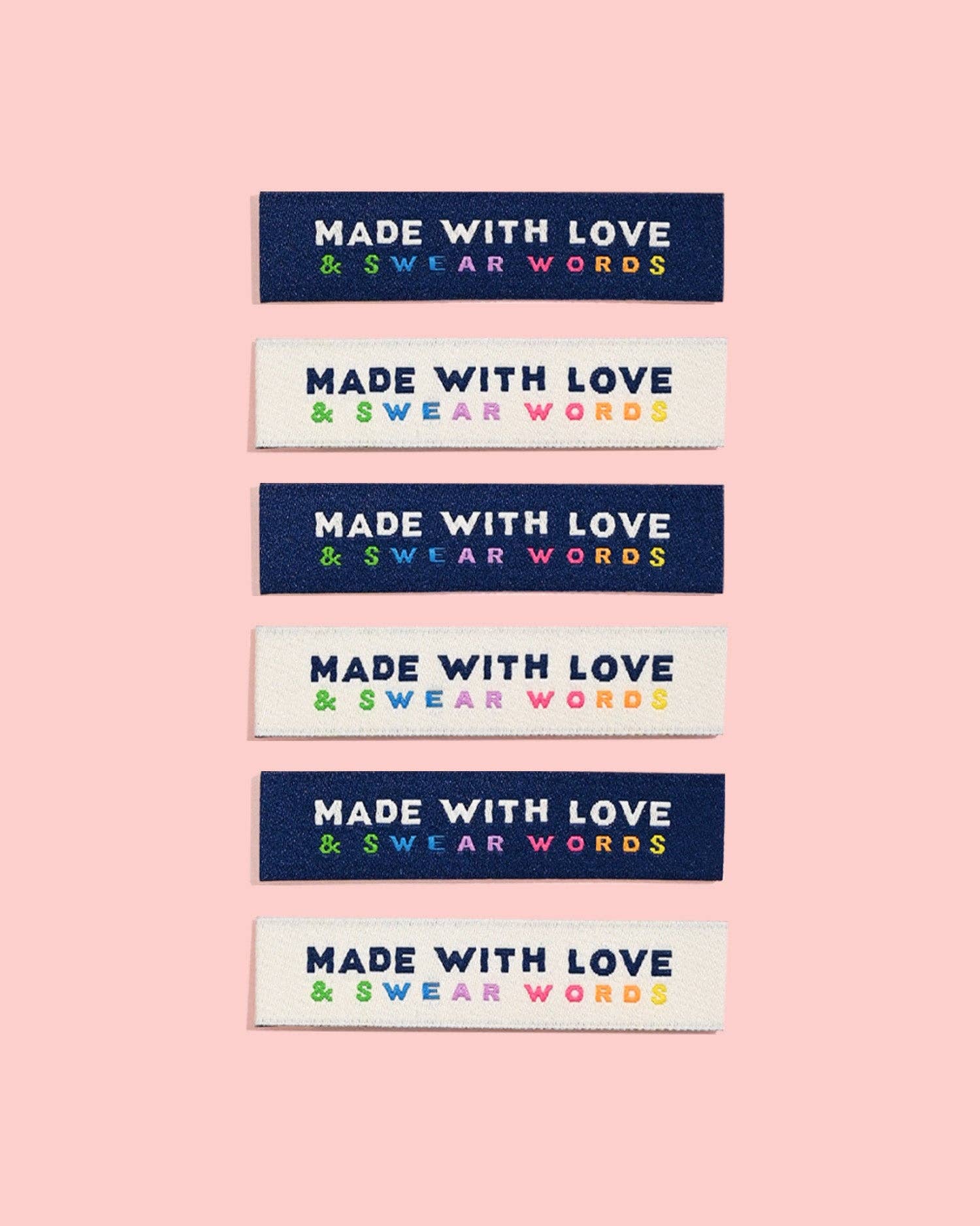 Made With Love & Swear Words Woven Labels // Kylie + the Machine