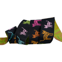 1 1/2" Catnap Tiger Stripes - Black Ribbon // Alexia Abegg // Renaissance Ribbons