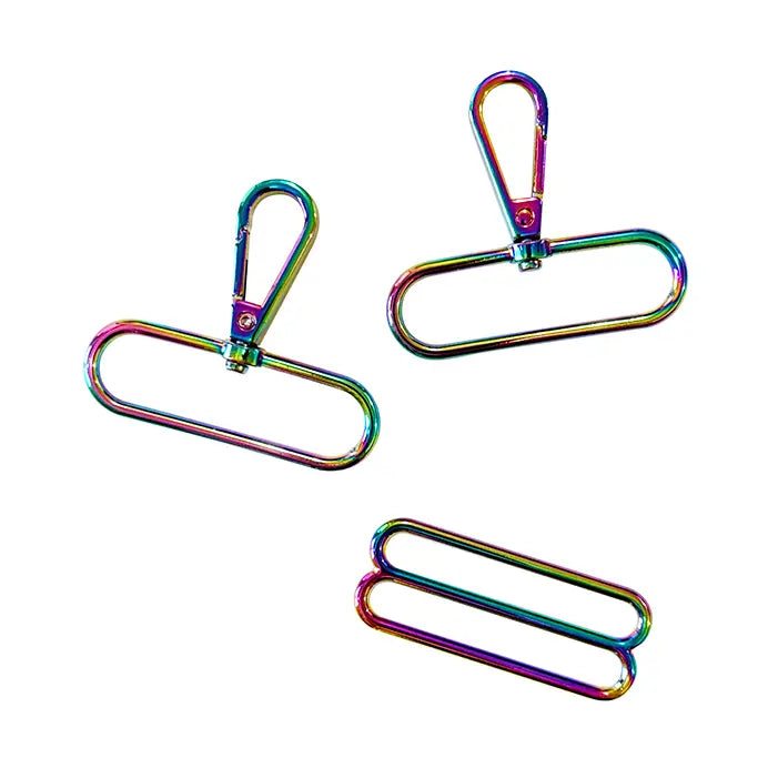 Iridescent Rainbow 2" Wide Strap Hardware Kit // Sassafras Lane