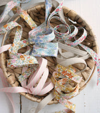 1/2" Double Fold Bias Binding // Natural Linen Cotton // Bessie Pearl