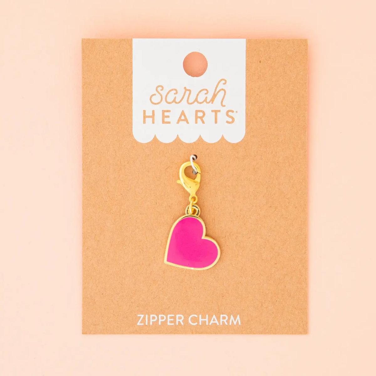 Pink Heart Zipper Charm // Sarah Hearts