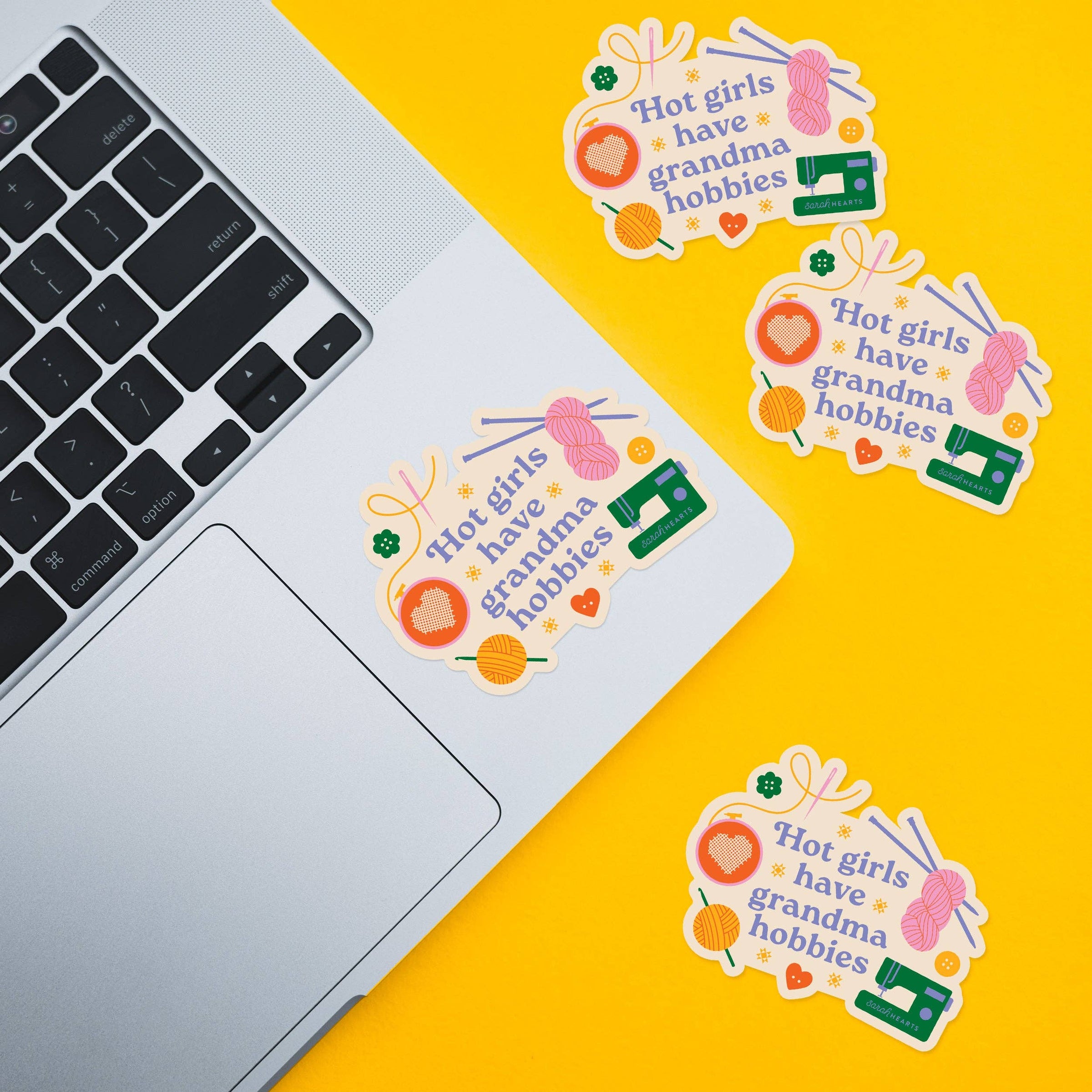 Hot Girls Have Grandma Hobbies™ Sticker