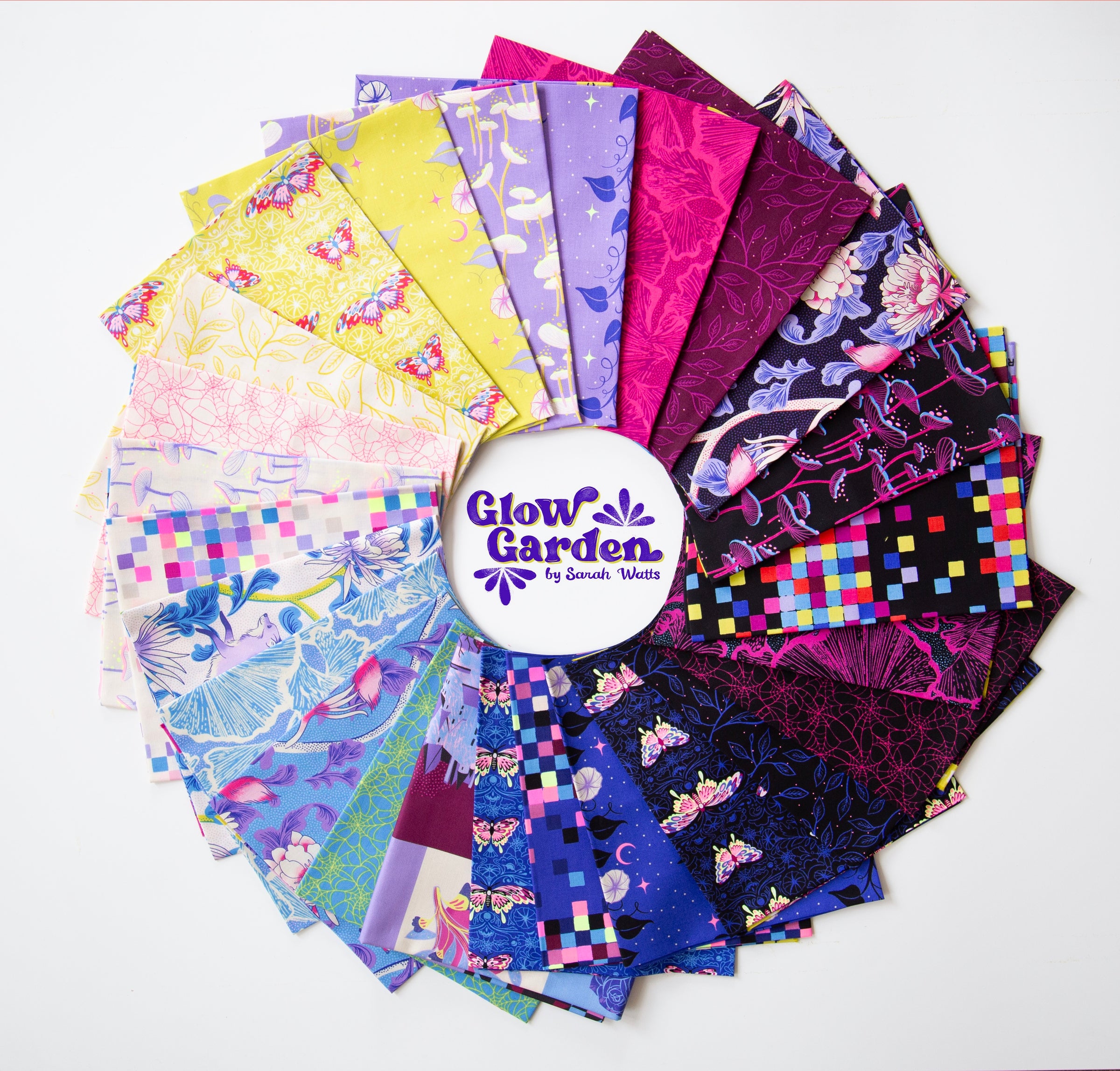 PRE-ORDER Glow Garden Full Collection Fat Quarter Bundle // Sarah Watts