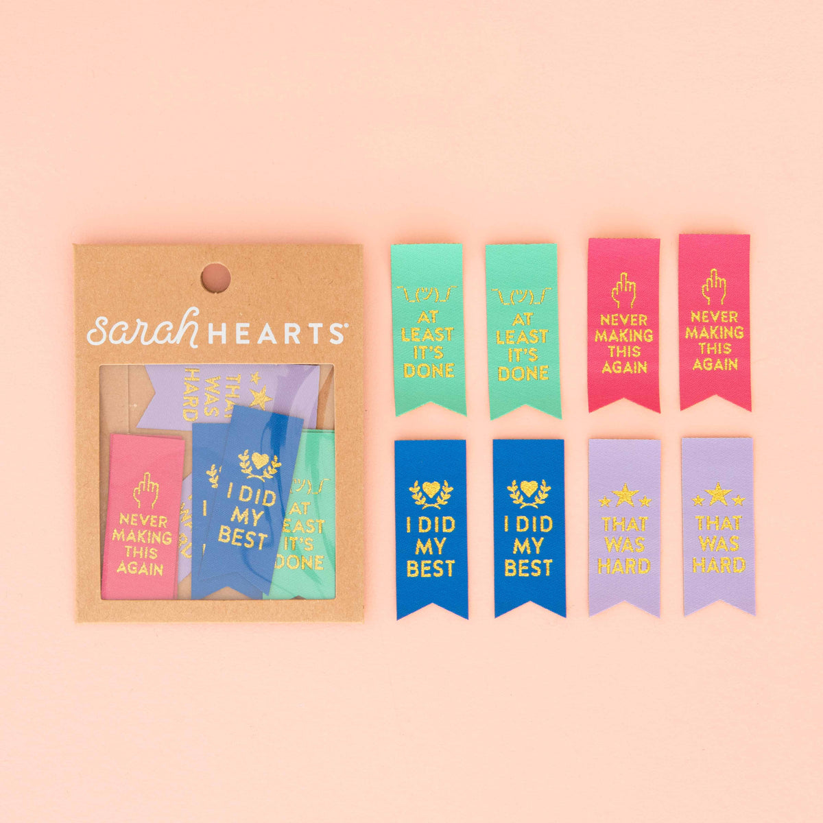 Sarcastic Award Ribbon Multipack Sewing and Quilting Labels by Sarah Hearts