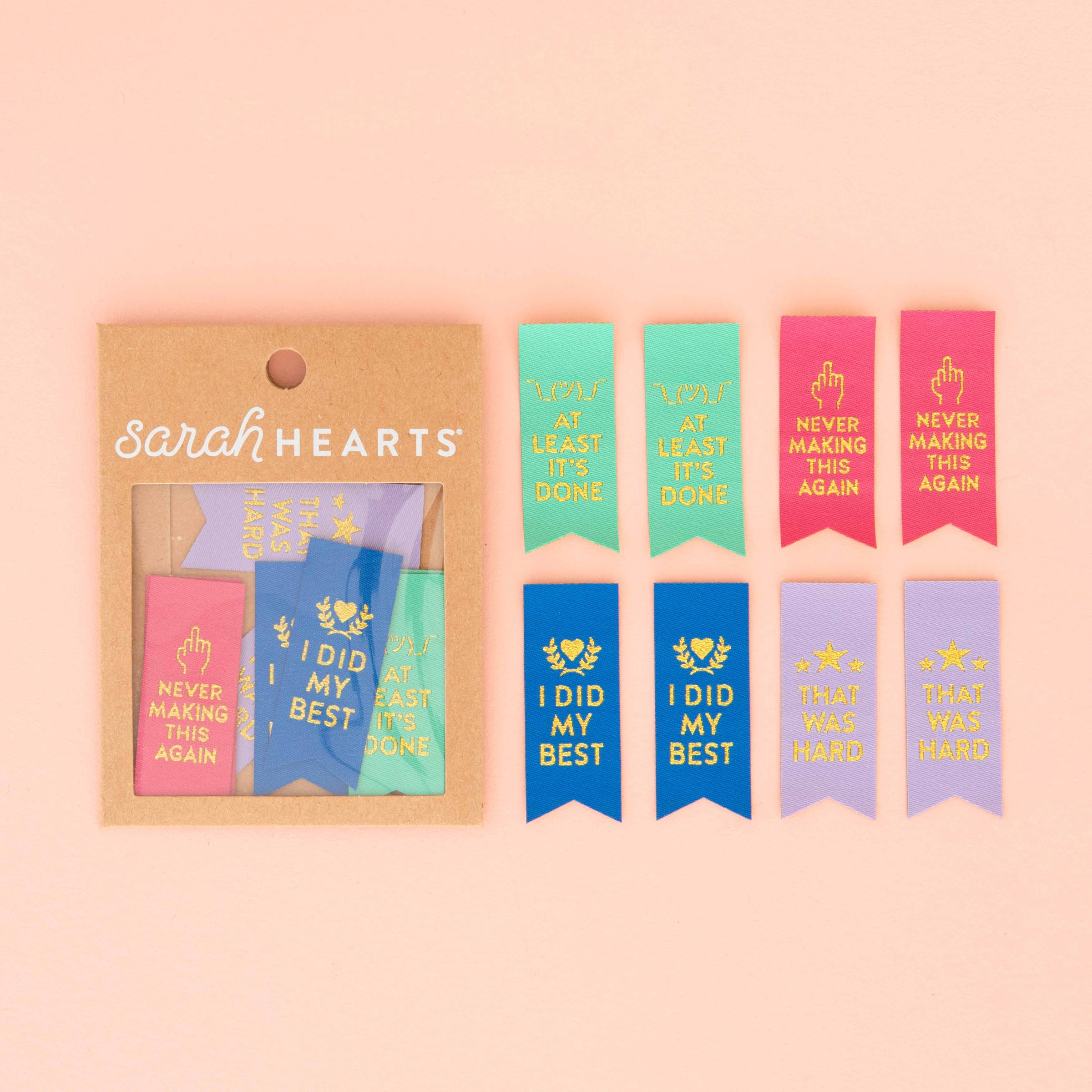 Sarcastic Award Ribbon Multipack Sewing and Quilting Labels by Sarah Hearts