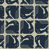 By the Seaside II // Grumpy Whale - Blue Gray Unbleached // Loes van Oosten