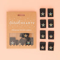 Metallic Rainbow Star Woven Labels by Sarah Hearts