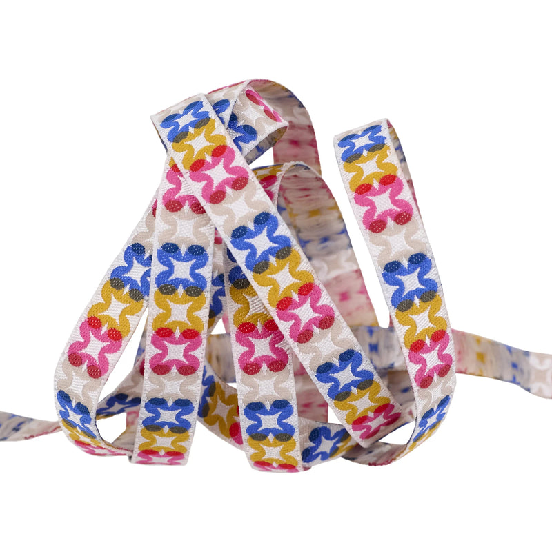 3/8" Flower Plaid in Blue Ribbon // Rashida Coleman-Hale // Renaissance Ribbons