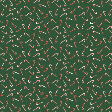PRE-ORDER Little Christmas // Candy Cane Toss - Hunter Green // RJR Studio