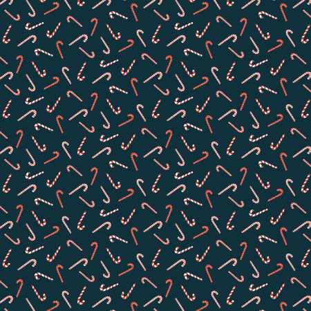 PRE-ORDER Little Christmas // Candy Cane Toss - Navy // RJR Studio