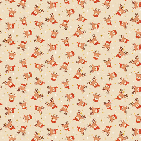 PRE-ORDER Little Christmas // Ditsy Reindeer - Fawn // RJR Studio