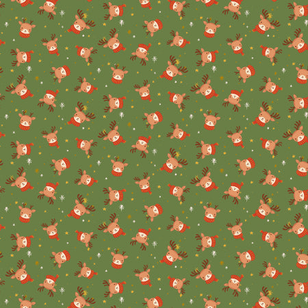 PRE-ORDER Little Christmas // Ditsy Reindeer - Forest // RJR Studio