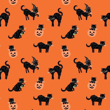 PRE-ORDER Halloween // Black Cat - Orange // Rifle Paper Co.