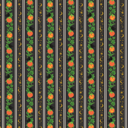 PRE-ORDER Halloween III // Pumpkin Patch - Black Metallic // Rifle Paper Co.