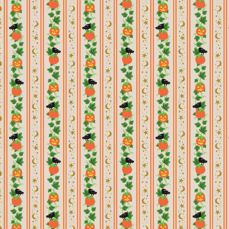 PRE-ORDER Halloween III // Pumpkin Patch - Linen Metallic // Rifle Paper Co.