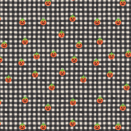 PRE-ORDER Halloween III // Pumpkin Gingham - Black // Rifle Paper Co.