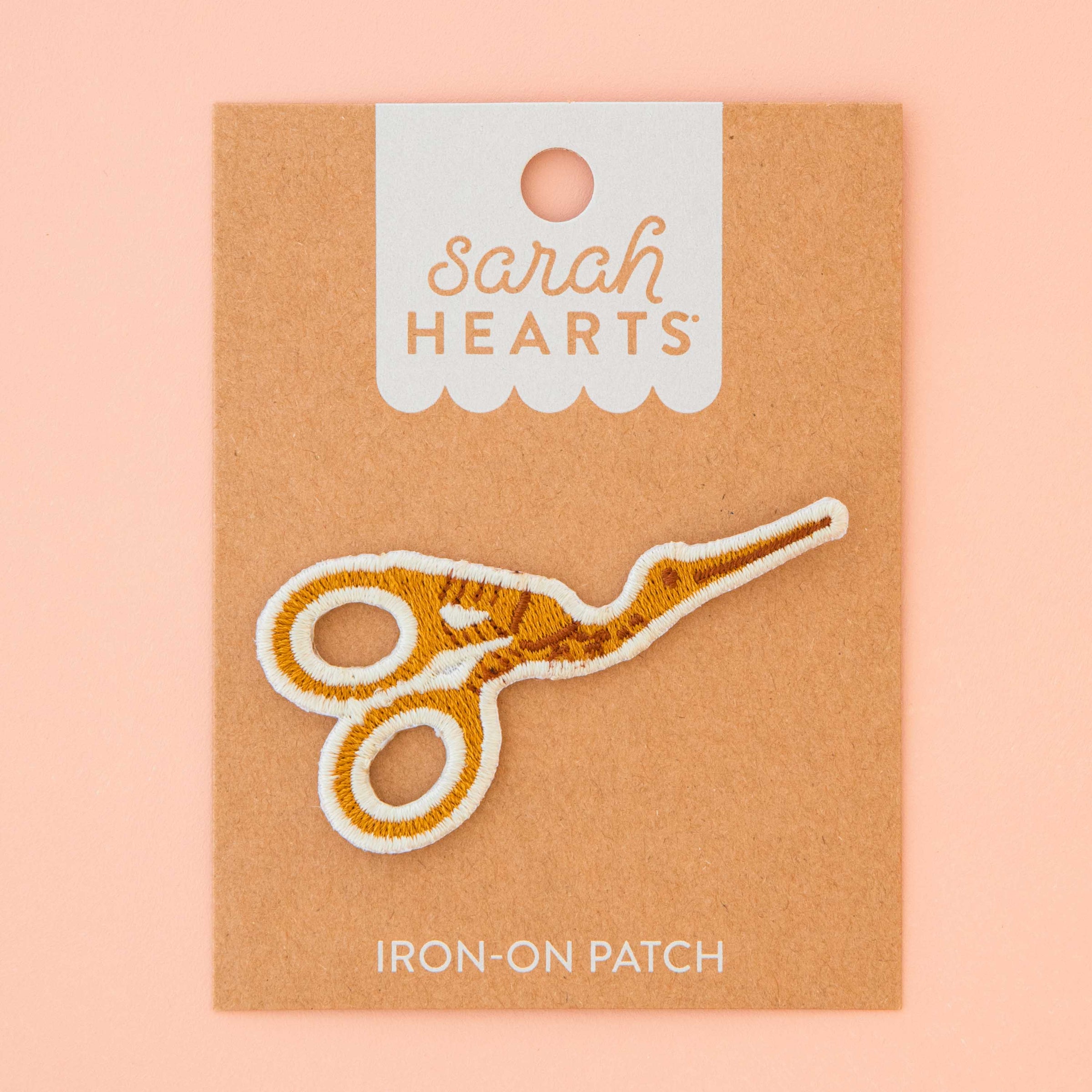 Stork Scissor Iron-On Patch // Sarah Hearts