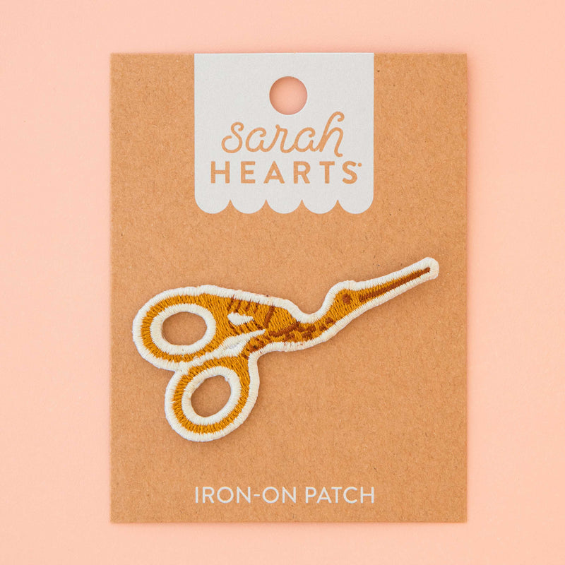 Stork Scissor Iron-On Patch // Sarah Hearts