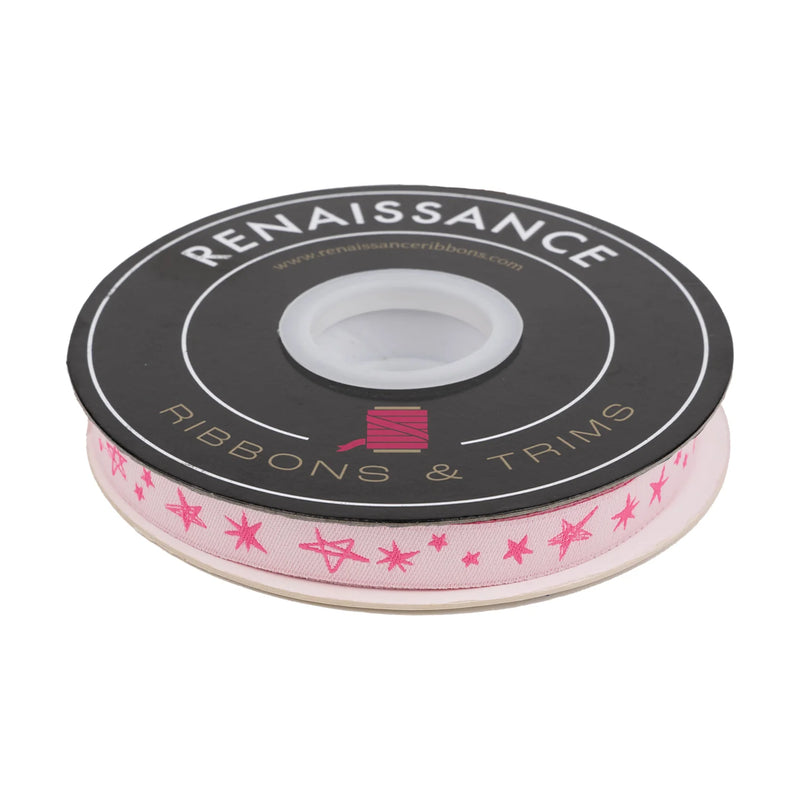 1/2” Teddy & the Bears - Rockstar in Glow Rose Ribbon // Sarah Watts // Renaissance Ribbons