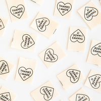 Thanks I Made It Heart Organic Cotton Labels by Sarah Hearts