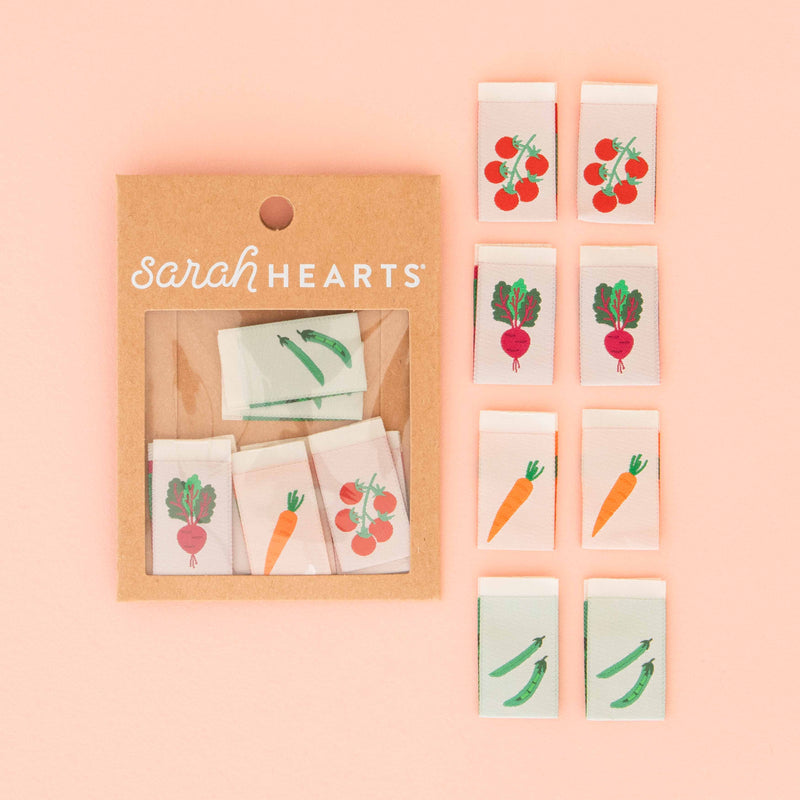 Vegetable Multipack - Sewing Woven Labels by Sarah Hearts