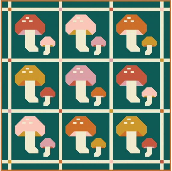 Forest Fungi Quilt Pattern // Pen + Paper Patterns