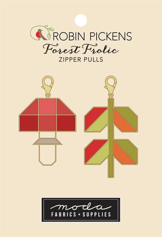 Forest Frolic Zipper Pulls // Robin Pickens