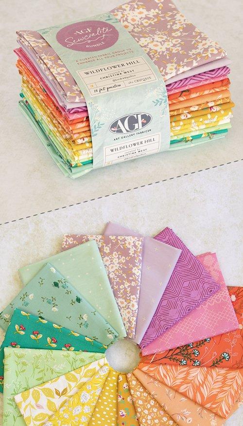 AGF Sewcialite FQ Bundle // Wildflower Hill // Kindred Quilt Co.
