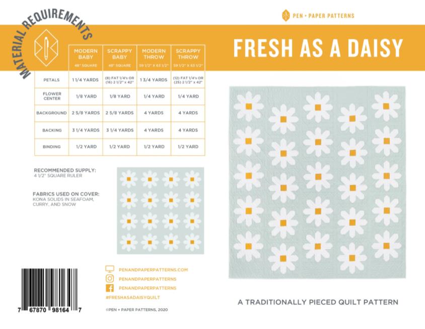 Fresh as a Daisy Quilt Pattern // Pen + Paper Patterns