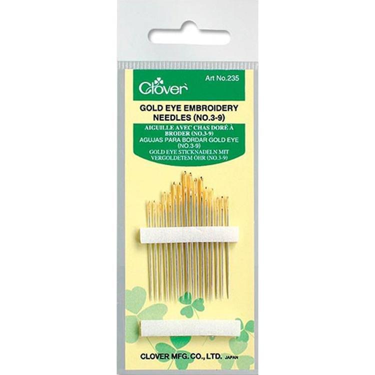 Assorted Gold Eye Embroidery Needles // Clover