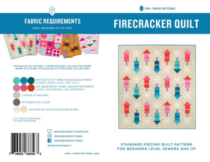 Firecracker Quilt Pattern // Pen + Paper Patterns