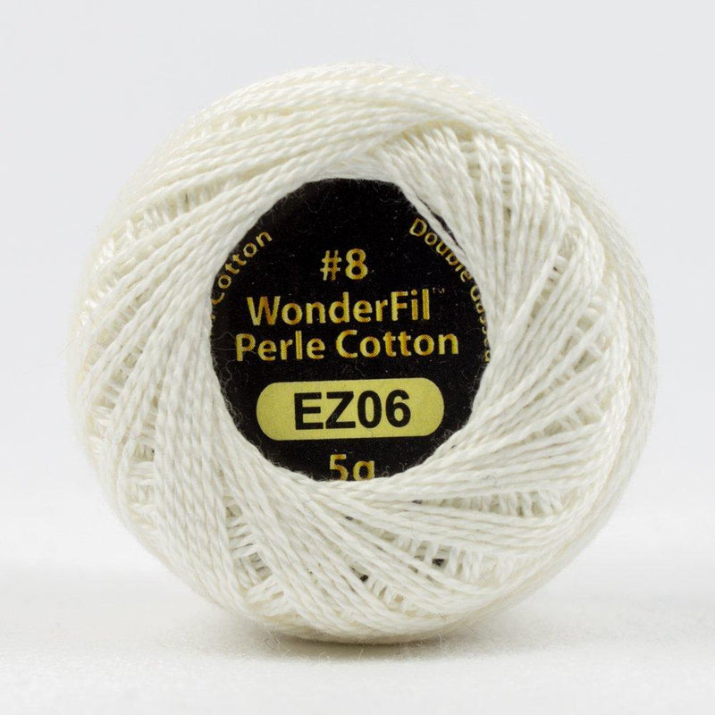 First Snow // 8wt. Perle Cotton // Wonderfil Eleganza