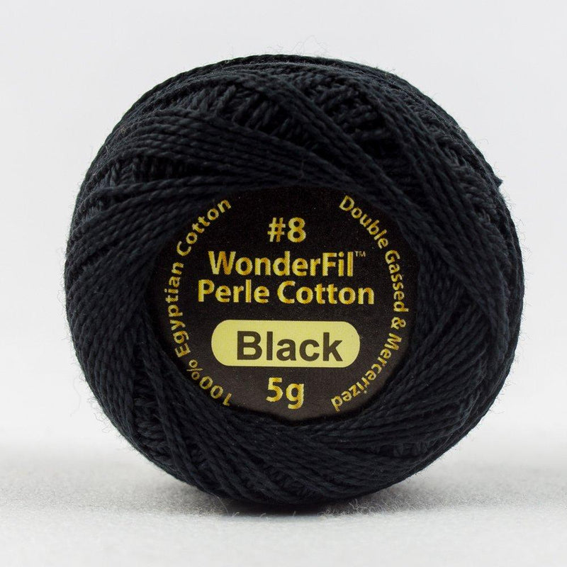 Black // 8wt. Perle Cotton // Wonderfil Eleganza