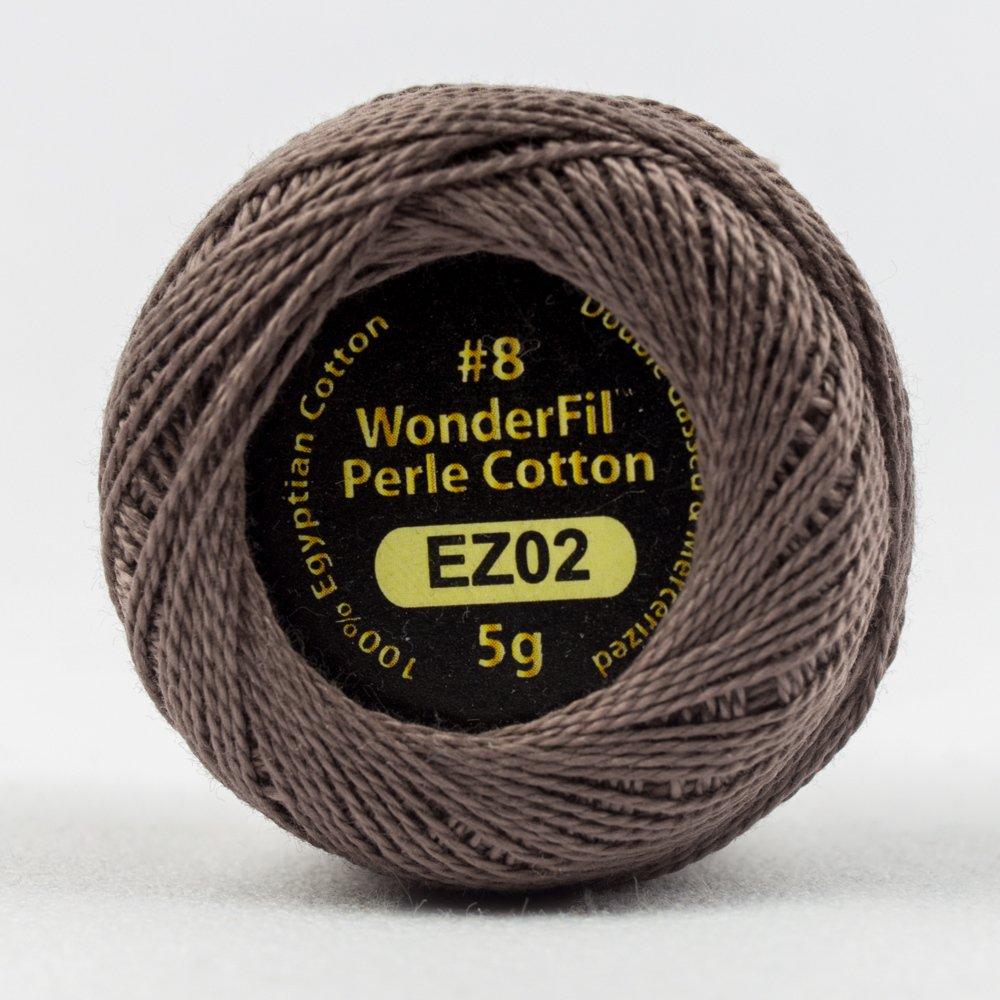 Burnished Steel // 8wt. Perle Cotton // Wonderfil Eleganza